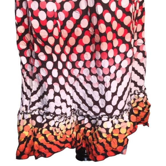 Catch My i - Colorful Dot Illustion looking Gypsy Skirt - Medium Length - Womens - Picture 9 of 11